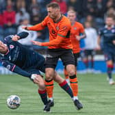 Raith Rovers' Liam Dick and Dundee United's Louis Moult will do battle once again in Kirkcaldy.