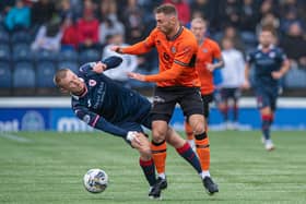 Raith Rovers' Liam Dick and Dundee United's Louis Moult will do battle once again in Kirkcaldy.