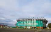 A banner was displayed outside of Celtic Park. Picture: SNS