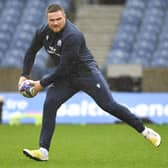 Zander Fagerson during the Scotland team run at BT Murrayfield. (Photo by Ross MacDonald / SNS Group)