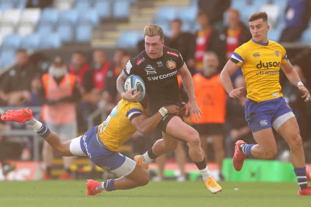 Stuart Hogg in action during Exeter's Gallagher Premiership semi-final win over Bath.