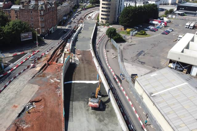 Work ongoing near the Newhaven terminus of the line. Picture: Trams To Newhaven