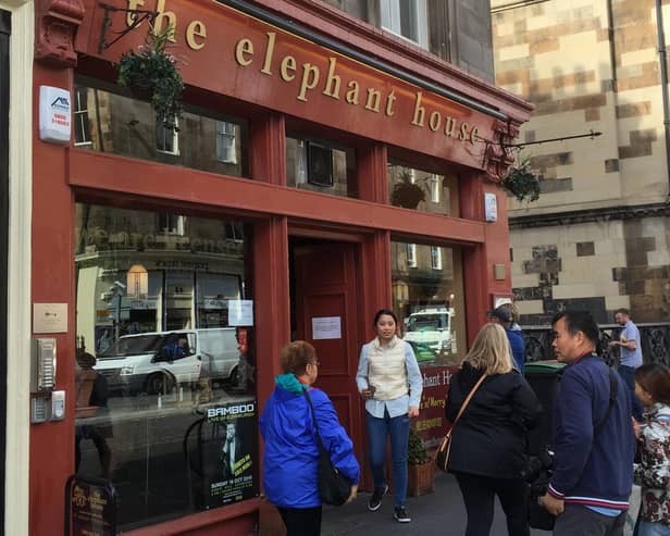 The Elephant House cafe on George IV Bridge in Edinburgh, pictured before the fire in August 2021.