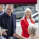 Keir Starmer with Kirkcaldy's Labour candidate Wilma Brown during a visit to local High Street businesses. Picture: Robert Perry/Getty Images