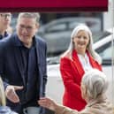 Keir Starmer with Kirkcaldy's Labour candidate Wilma Brown during a visit to local High Street businesses. Picture: Robert Perry/Getty Images