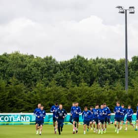 The Scotland squad during a training session at Rockliffe Park, Darlington on Sunday. (Photo by Ross MacDonald / SNS Group)