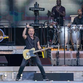 Bruce Springsteen, with the E Street Band on stage at Murrayfield PIC: Jane Barlow/PA Wire