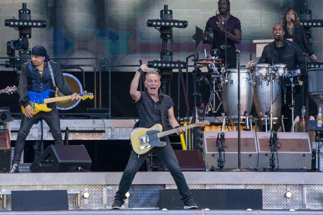 Bruce Springsteen, with the E Street Band on stage at Murrayfield PIC: Jane Barlow/PA Wire