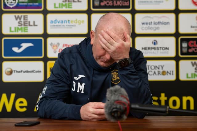 Livingston boss David Martindale may be forced back to the drawing board. Picture: SNS