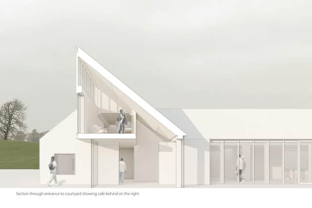 An artist's impression of the proposed cafe and exhibition space at the Ellisland Farm in Dumfries and Galloway. Picture: Robert Burns Ellisland Trust/PA Wire