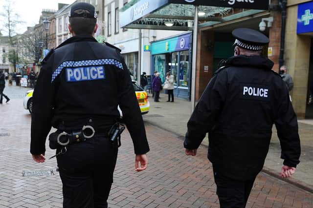 Police Scotland officers on patrol