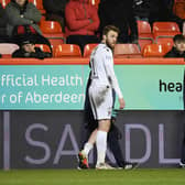 St Johnstone's Zander Clark went off injured against Aberdeen.  (Photo by Ross MacDonald / SNS Group)