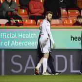 St Johnstone's Zander Clark went off injured against Aberdeen.  (Photo by Ross MacDonald / SNS Group)