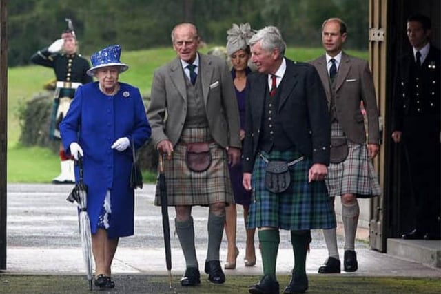 One of the most exclusive tartans ever made is the Balmoral, which dates from 1853. Designed by Queen Victoria’s husband Prince Albert. Featuring grey with red and black, the twisted black and white yarns are said to be reminiscent of the granite seen in Aberdeenshire’s Royal Deeside, where Balmoral is located. This tartan is one of few which can only be worn by members of the Royal family and the Queen’s personal piper with permission from the monarch.