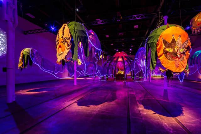 Installation view of •~TUA~• 大眼 •~MAK~• by Rae-Yen Song 宋瑞渊 at Tramway