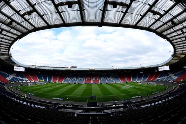 A general view of Hampden Park stadium in Glasgow, Scotland. (Photo by Mark Runnacles/Getty Images)