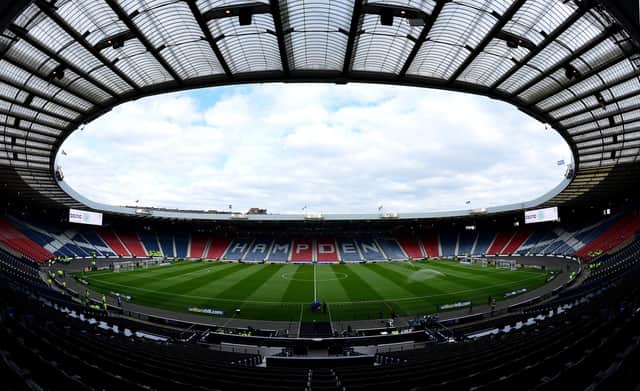 A general view of Hampden Park stadium in Glasgow, Scotland. (Photo by Mark Runnacles/Getty Images)