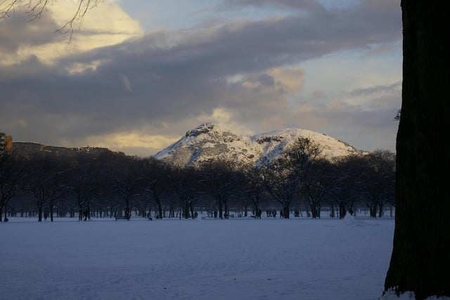 Every snowy winter in Edinburgh sees a slew of sledges and ambitious hikers take on the gorgeous Arthur's Seat, according to TripAdvisor the climb "looks steep" but you can be up and down within 30 minutes (if you're fit!)