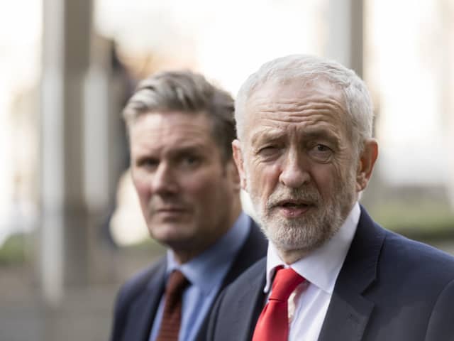 Keir Starmer and Jeremy Corbyn pictured in 2019, when the former was on the Labour frontbench and the latter was party leader (Picture: Thierry Monasse/Getty Images)
