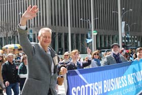 Russell Dalgleish, chairman of the Scottish Business Network, which oversees the week of events, pictured at New York's Tartan Day 2022.
