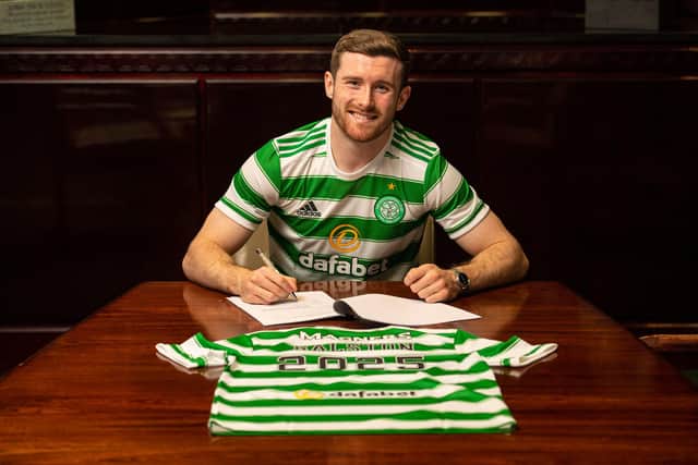 Celtic's Anthony Ralston confesses he was humbled at the social media reaction to his signing a new contract tying him to the club until 2025. (Photo by Ross MacDonald / SNS Group)