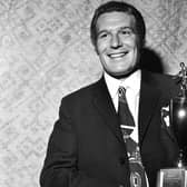 Chris Shevlane with the Hibs' Player of the Year award he won in 1970.