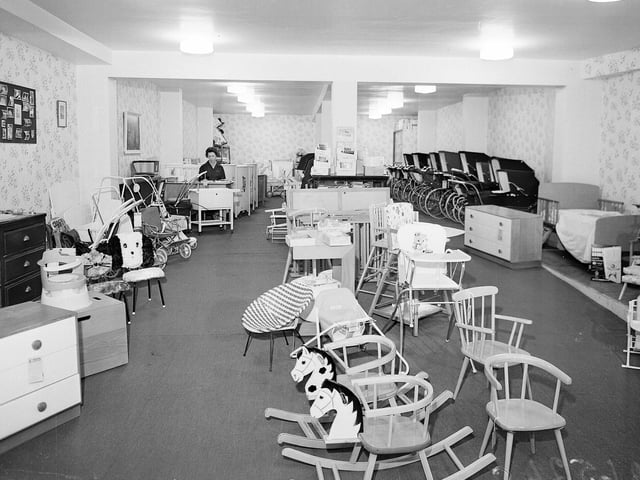 Martin of George Street was a department store that sold everything you could need for your home. The nursery and pram department is pictured in 1964.