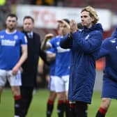 Rangers midfielder Todd Cantwell at full-time after the 4-2 win over Motherwell at Fir Park. (Photo by Rob Casey / SNS Group)