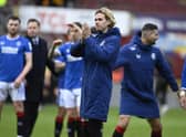 Rangers midfielder Todd Cantwell at full-time after the 4-2 win over Motherwell at Fir Park. (Photo by Rob Casey / SNS Group)