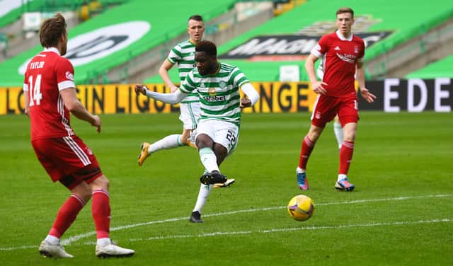 Celtic striker Odsonne Edouard puts his side in front. Picture: SNS