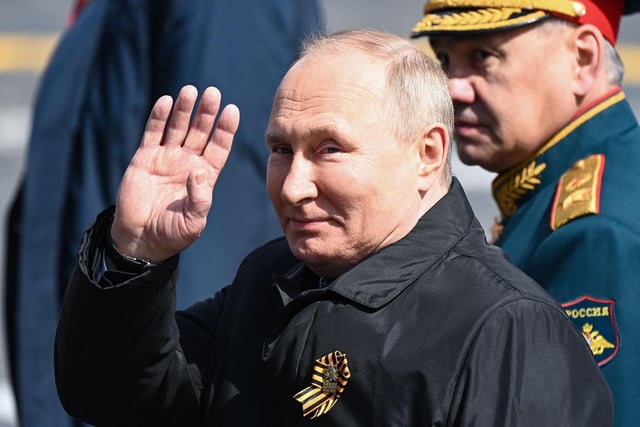 The Russian leader added that troops are fighting for the country’s security in Ukraine, and observed a minute of silence to honour those who had fallen in combat.