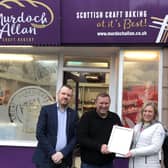 Katrina and Paul Allan with Gillian Martin MSP, and Cllr Stephen Smith.
