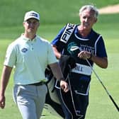 Calum Hill and caddie Phil Morbey during the Saudi International powered by SoftBank Investment Advisers at Royal Greens Golf and Country Club in King Abdullah Economic City. Picture: Ross Kinnaird/Getty Images.