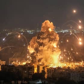 An Israeli airstrike in Dahiyeh, Beirut in October.