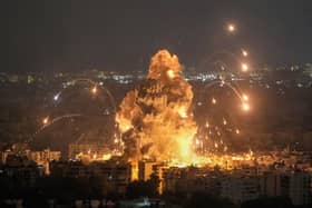 An Israeli airstrike in Dahiyeh, Beirut in October.