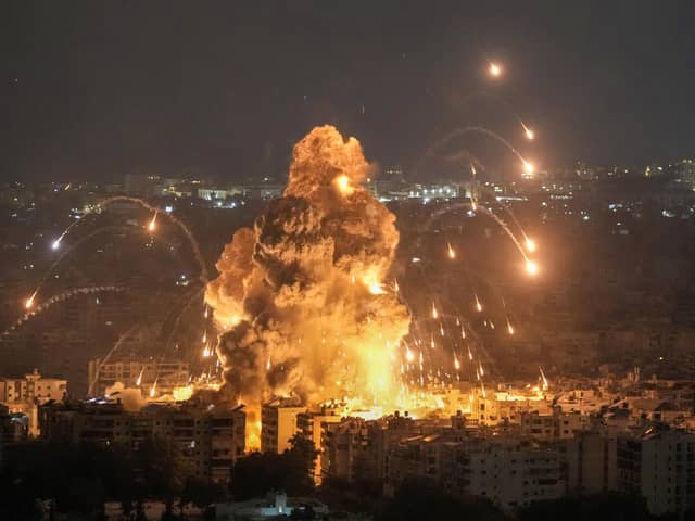 An Israeli airstrike in Dahiyeh, Beirut in October.