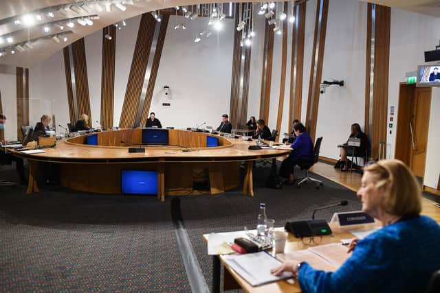 Sarah Davidson former Director General Organisational Development and Operations, Scottish Government, gives evidence to a Scottish Parliament committee examining the handling of harassment allegations against former first minister Alex Salmond