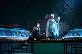 Samuel Pashby as Corbie and Claire Dargo as the Snow Queen in The Snow Queen at The Lyceum PIC: Jess Shurte.jpg