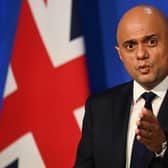 UK Health Secretary Sajid Javid at Wednesday's Covid press conference (Picture: Getty)