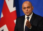 UK Health Secretary Sajid Javid at Wednesday's Covid press conference (Picture: Getty)