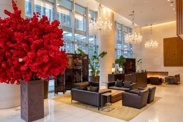 The lobby at Vancouver's Shangri-La hotel sets the tone for what the luxury hotel has to offer in the centre of downtown. Pic: contributed