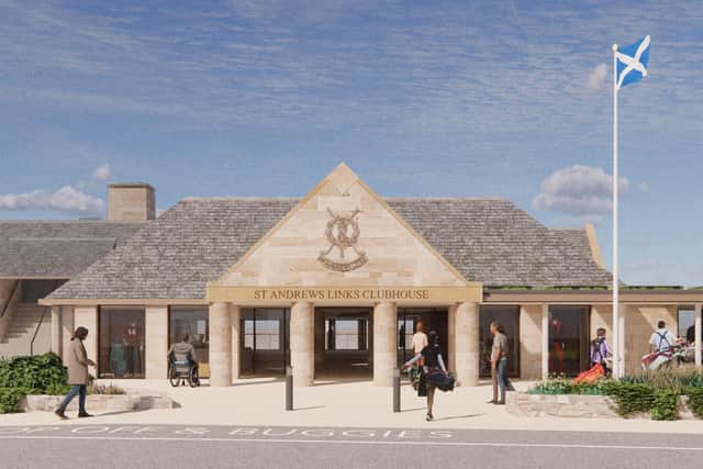 An artist's impression of show the clubhouse could look (Pic: St Andrews Links Trust)