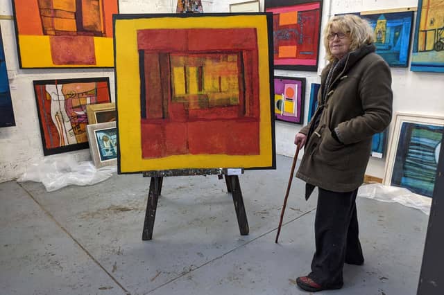 Marj Bond, pictured in her studio, amassed a slew of awards, prizes and commissions