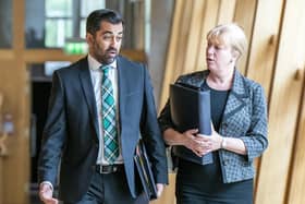 Humza Yousaf and Deputy First Minister Shona Robison are presiding over a government that's tougher on local government than Margaret Thatcher ever was (Picture: Jane Barlow/PA)