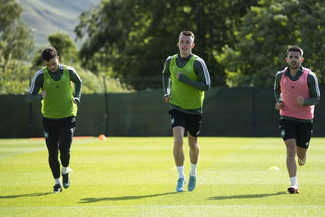 Mikey Johnston, David Turnbull and Greg Taylor will all face competition for a starting berth.  (Photo by Craig Foy / SNS Group)