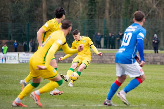 Kevin Nisbet's deflected free-kick made it 2-0.