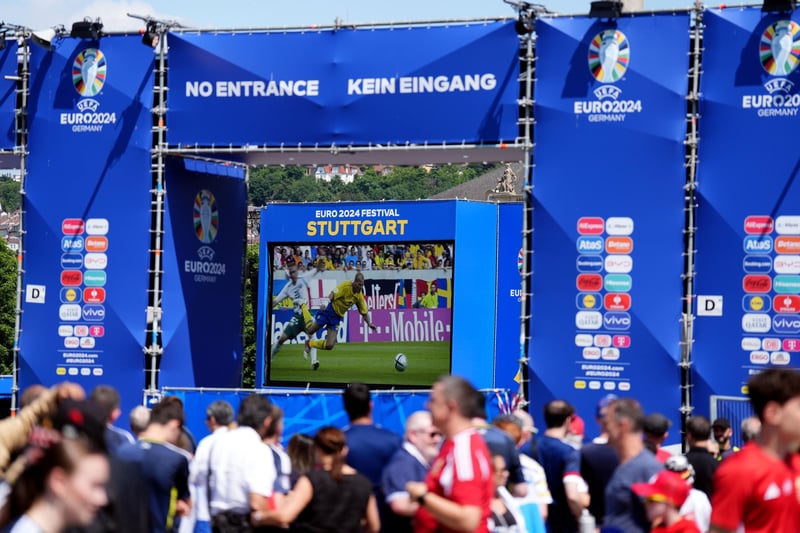Scotland fans around the Schlossplatz area of Stuttgart ahead of their Euro 2024 group A game against Hungary