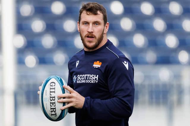 Mark Bennett during an Edinburgh Rugby training session at the Hive Stadium. (Photo by Ross Parker / SNS Group)