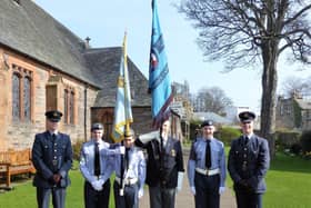 George Prentice BEM, ex Branch Standard Bearer, on Church Parade in Edinburgh