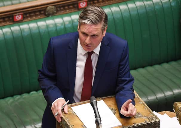 Labour Party leader Keir Starmer at Prime Minister's Questions
